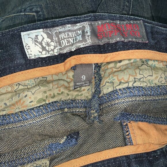 Mossimo Size 9 Women’s Bootcut Dark Wash Green Denim Jean Premium Denim Long - Picture 7 of 9